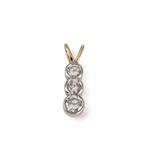 Pendentif d'occasion 2 ors 750 diamants - vue 1