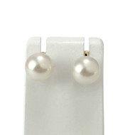 Boucles d'oreilles d'occasion or 750 jaune perles de culture