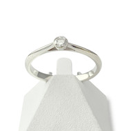 SOLITAIRE d'occasion or 375 blanc Diamant 0.15 carat