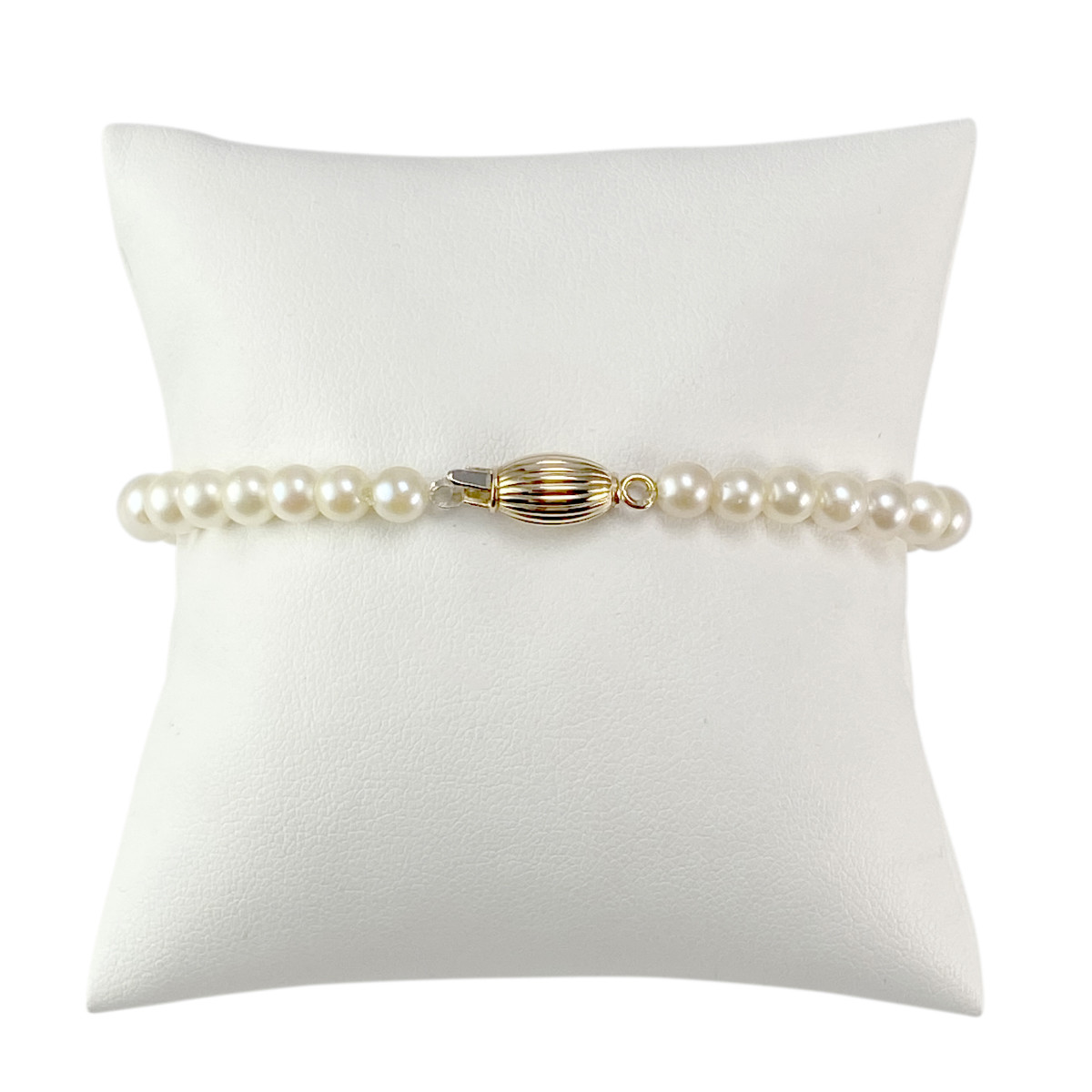 Bracelet d'occasion or 750 jaune perles de culture du Japon 19.5 cm - vue 2