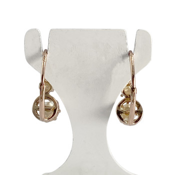 Boucles d'oreilles d'occasion or 750 jaune perles de culture