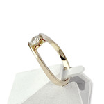 Solitaire d'occasion or 750 jaune diamant - vue 2