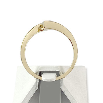 Solitaire d'occasion or 750 jaune diamant