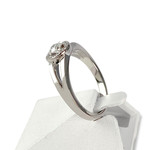 Bague d'occasion or 750 blanc diamants - vue 2