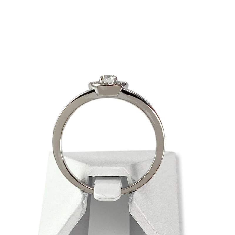 Bague d'occasion or 750 blanc diamants - vue 3