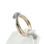 Solitaire d'occasion 2 ors 750 diamant - vue 2