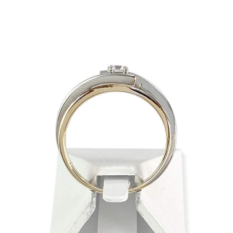 Solitaire d'occasion 2 ors 750 diamant - vue 3