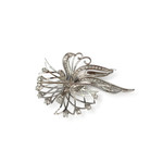 Broche d'occasion platine 950 diamants - vue 2