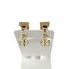 Boucles d'oreilles GUY LAROCHE d'occcasion or 750 jaune pierres fines - vue V3