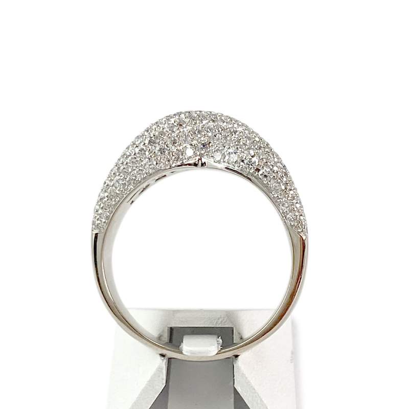 Bague d'occasion or 750 blanc diamants - vue 3