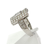 Bague d'occasion or 750 blanc diamants - vue 2