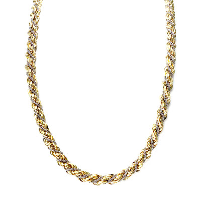 Collier d'occasion 2 ors 750 maille corde 62 cm - vue 1