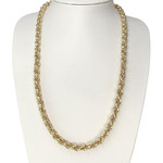 Collier d'occasion 2 ors 750 maille corde 62 cm - vue 2