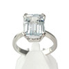 Bague d'occasion or 750 blanc aigue marine - vue V1
