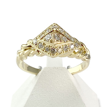 Bague d'occasion or 750 jaune diamants