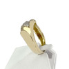 Bague d'occasion or 750 jaune diamants - vue V2