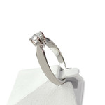 Solitaire d'occasion or 750 blanc diamant - vue 2