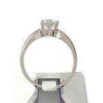Solitaire d'occasion or 750 blanc diamant - vue 3