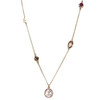 COLLIER d'occasion or 375 rose perles de cultures de Chine et pierres fines 61 cm - vue V1