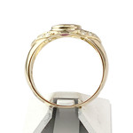 Bague d'occasion or 750 jaune rubis diamants - vue 3