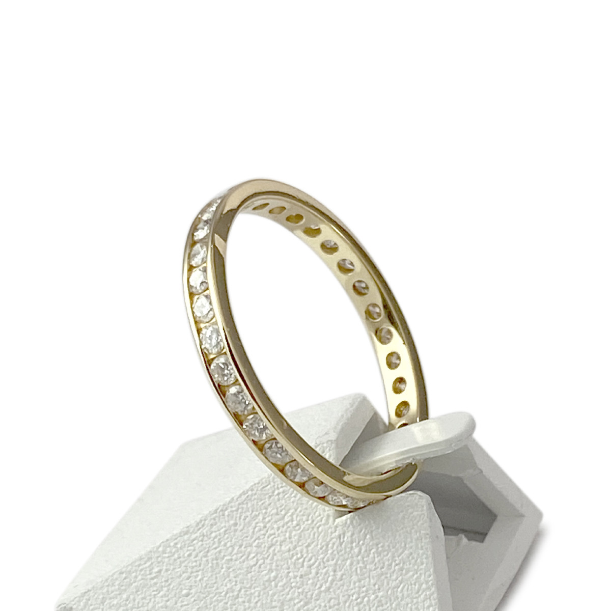 Bague d'occasion or 750 jaune diamants - vue 2