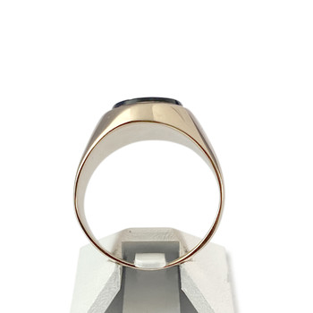 Chevalière d'occasion or 750 jaune onyx