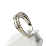 Second hand gold 750 white diamonds ring - view 2
