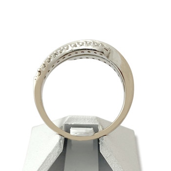 Second-hand gold ring 750 white diamonds
