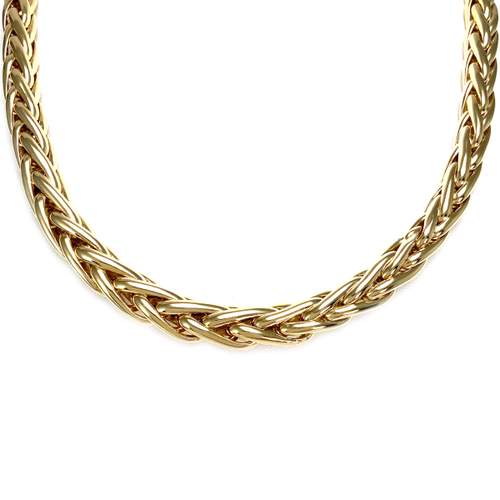 Collier d'occasion or 750 jaune maille palmier 45 cm