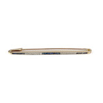Broche d'occasion or 750 jaune diamants verres bleus - vue 1