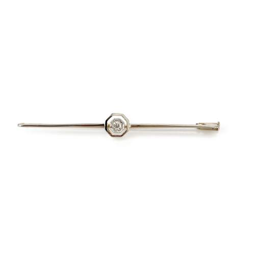 Broche d'occasion or 750 jaune et rhodié diamant