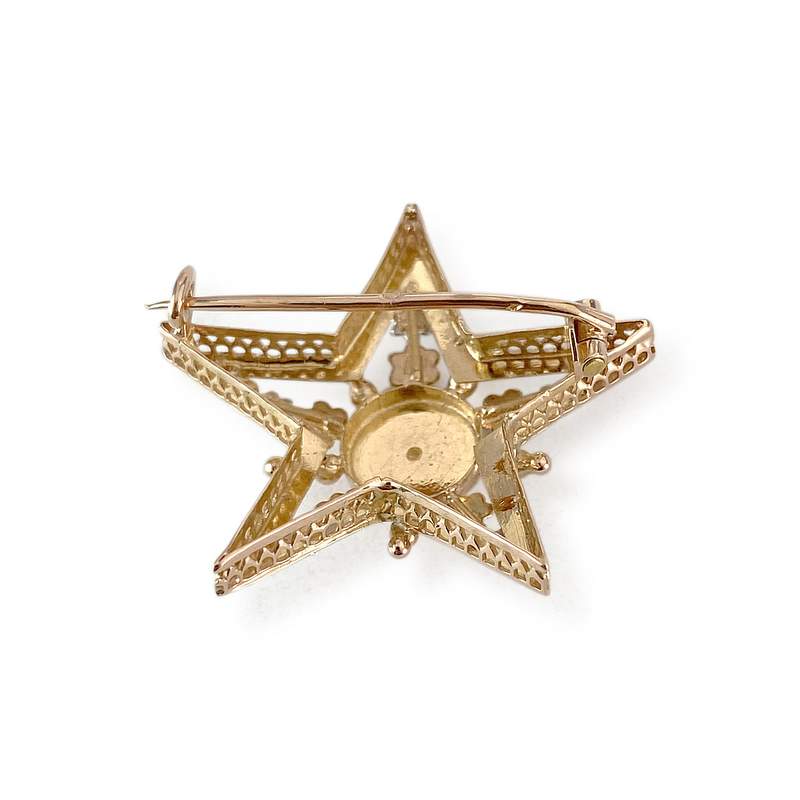 Broche d'occasion 3 ors 750 perle - vue 2