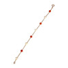 Bracelet d'occasion or 750 jaune perles de culture et boules corail 16.5 cm - vue V2