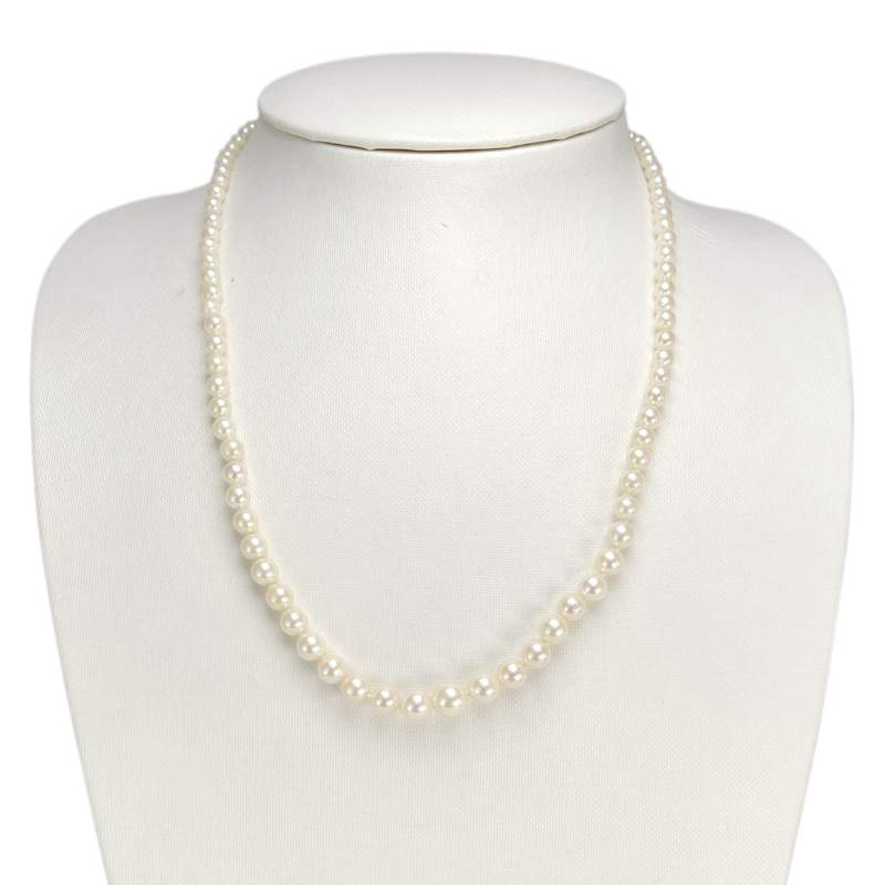 Collier d'occasion or 750 jaune perles de culture du Japon 43 cm - vue 2