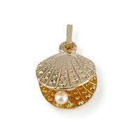 Pendentif d'occasion or 750 jaune perles de culture de Chine