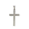 Pendentif croix d'occasion or 750 blanc diamants - vue V1