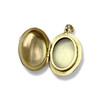 Pendentif porte photo d'occasion or 750 jaune laque bleue diamants - vue V3