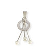 Pendentif d'occasion or 750 blanc perles de culture - vue V2