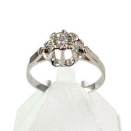 Solitaire d'occasion or 750 blanc diamant