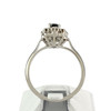 Bague d'occasion or 750 blanc saphir diamants - vue V2