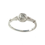 Bague d'occasion or 750 blanc diamants - vue 1