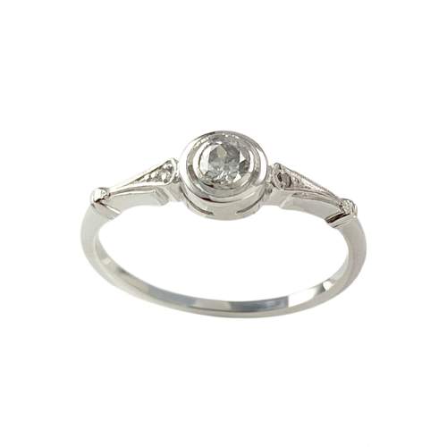 Bague d'occasion or 750 blanc diamants