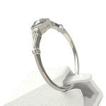 Bague d'occasion or 750 blanc diamants - vue 2