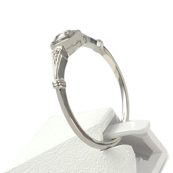 Second-hand gold ring 750 white diamonds