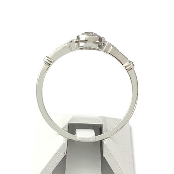 Second-hand gold ring 750 white diamonds