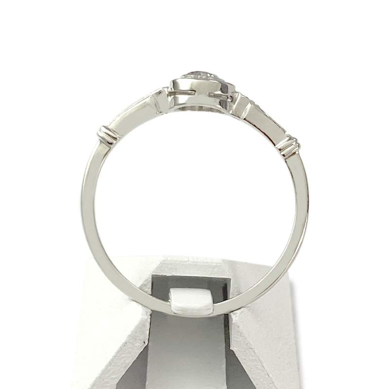 Bague d'occasion or 750 blanc diamants - vue 3