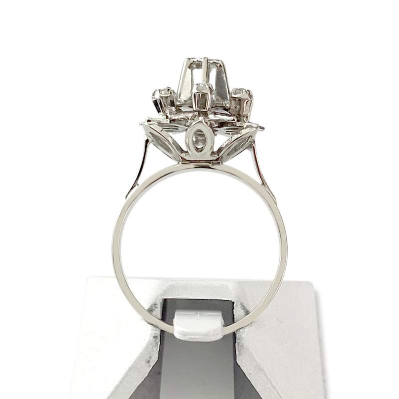 Bague d'occasion or 750 blanc diamants - vue 3