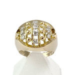 Bague d'occasion or 750 jaune diamants - vue 1