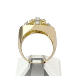 Bague d'occasion or 750 jaune diamants - vue 3