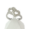 Bague d'occasion or 750 blanc diamants - vue V1